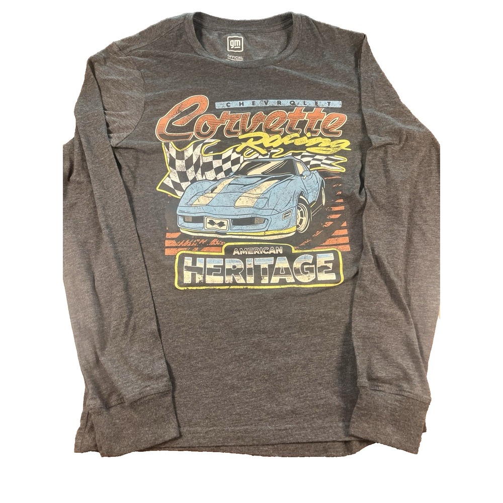 GM Chevrolet Corvette Racing‎ American Heritage Mens Small S Long Sleeve T-Shirt